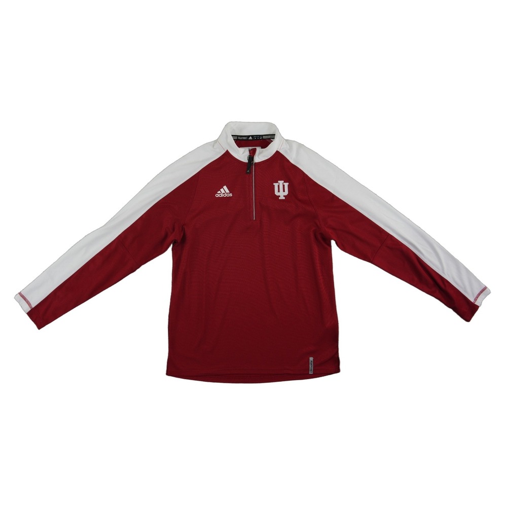 Adidas 1/4 Pullover Top Men's Size Small Red Indiana Hoosiers Climalite Jacket